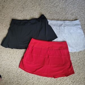 Three Lululemon Tennis Skirts